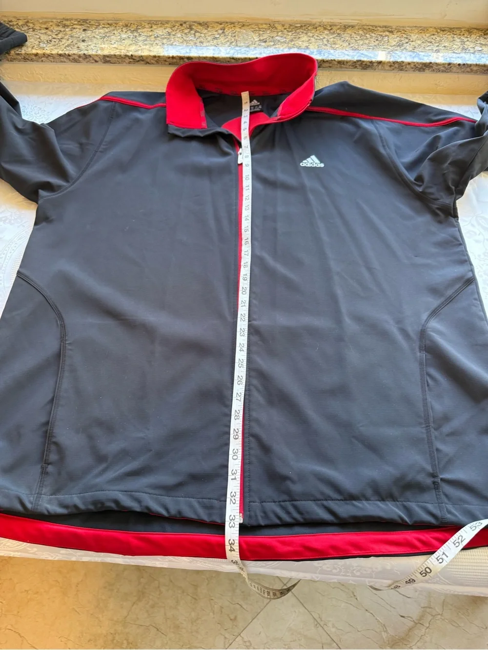 Adidas Formotion Men’s Size 3XL Black Active Track Jacket Red Trim Full-Zip Coat